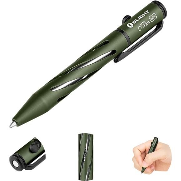 Mini Ballpoint Pen, Replaceable EDC Black Ink Pens By Bolt Action for Office - Picture 1 of 8